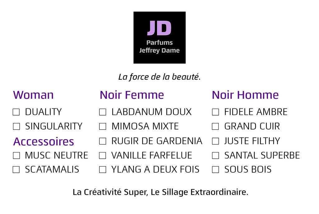 Parfums Jeffrey Dame Collection