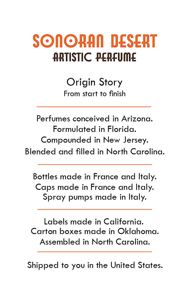 Sonoran Desert Artistic Perfume Origin Story